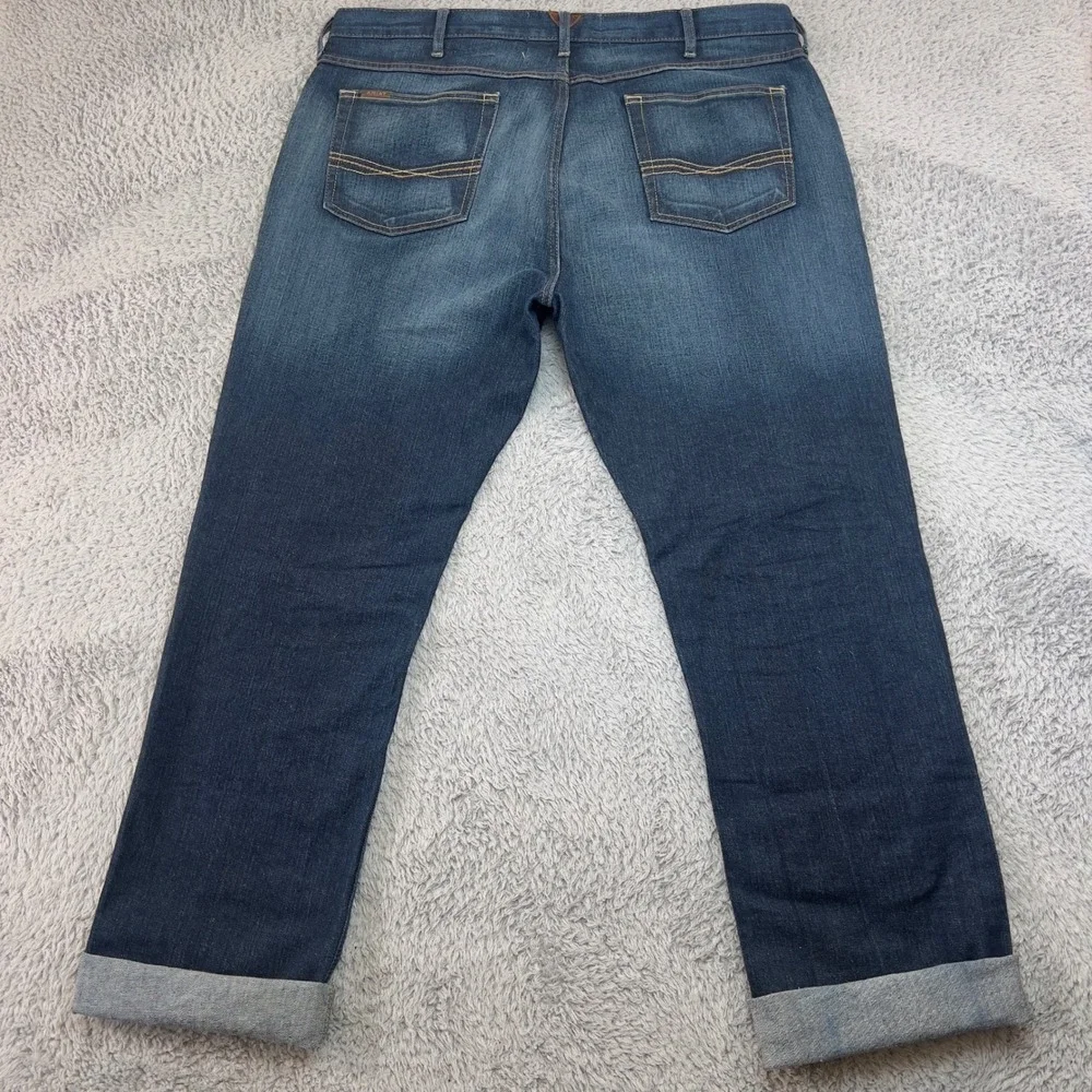 Ariat M5 Slim Straight Durham Jeans Mens 40x34 Dark‎ Wash Stretch Denim 10022784
